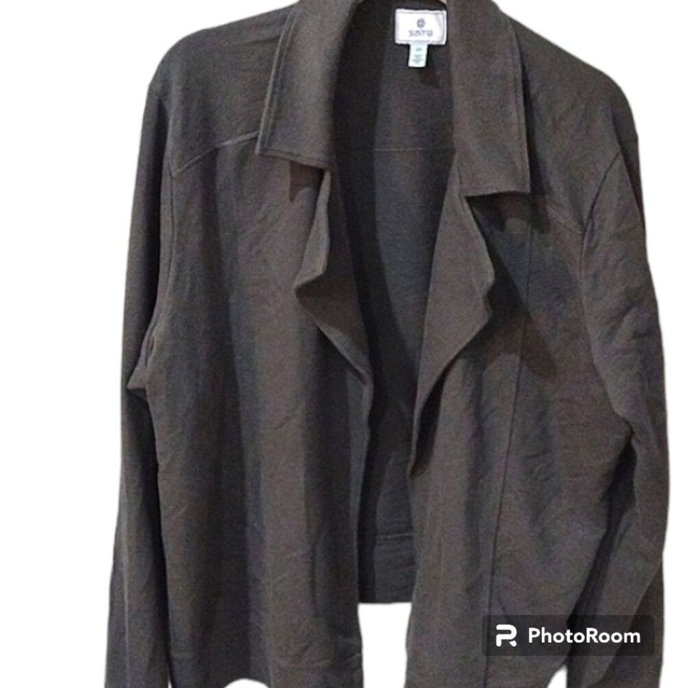 Women's Susina Open Blazer Jacket Green Size 2x